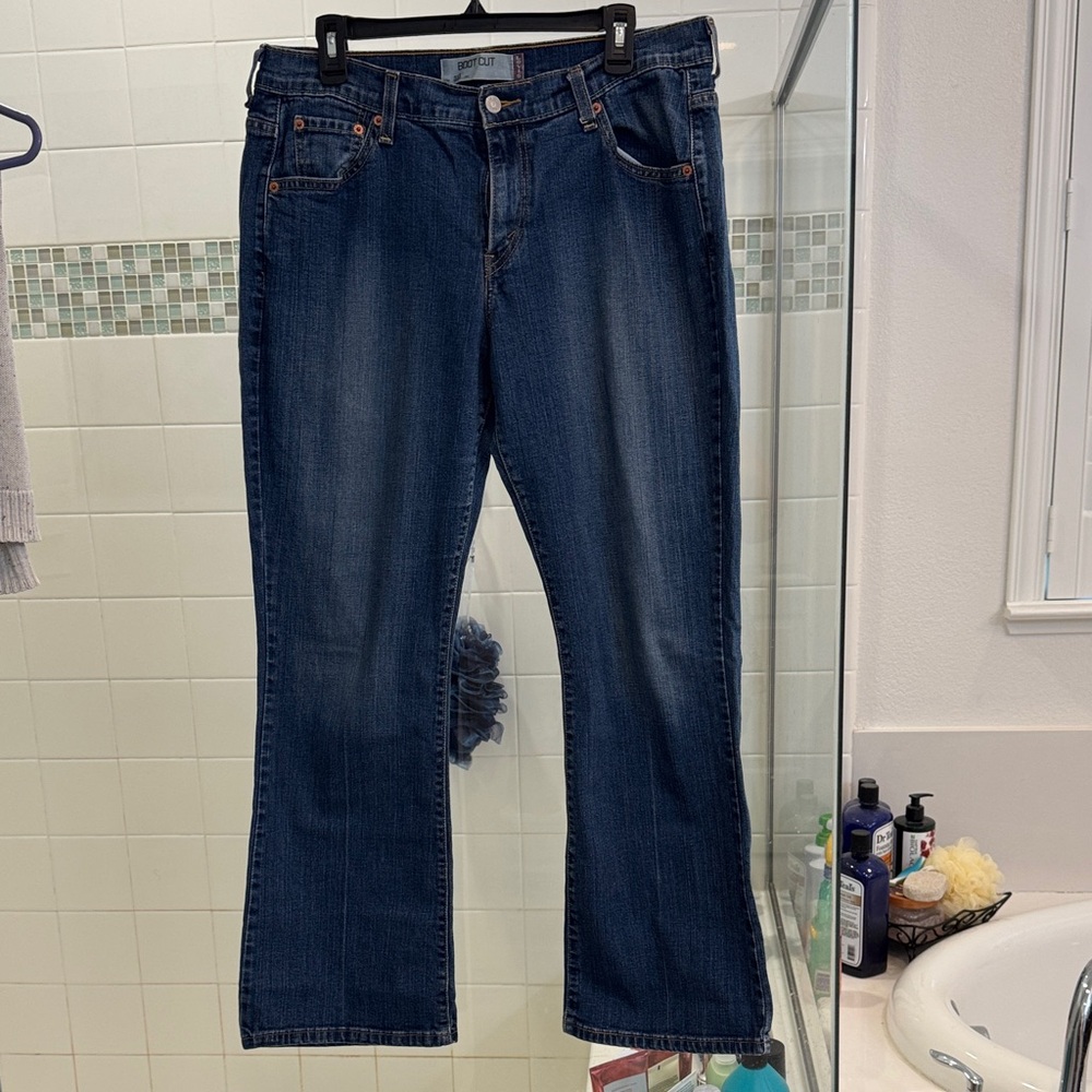 Levi's Dark Blue boot cut straight Leg Women's Jeans 14